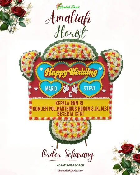 Papan Bunga Pernikahan Supiori Timur